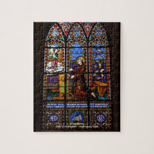 Anpassade Gift for Priest Stached Glass Jigszawa Pussel