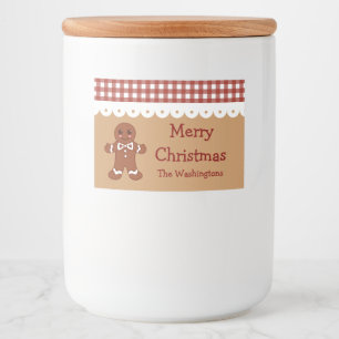 Anpassade Gingerbread Jul Kök Gåva Etiketter