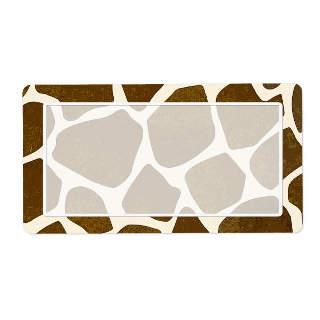 Anpassade Giraffe Skriv ut leveransetiketter Fraktsedel (Framsidan)