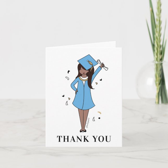 Anpassade Girl Avatar | High School Studenten Tack Kort (Framsida)