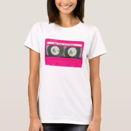 Anpassade Girly Rosa-kassettband Tee