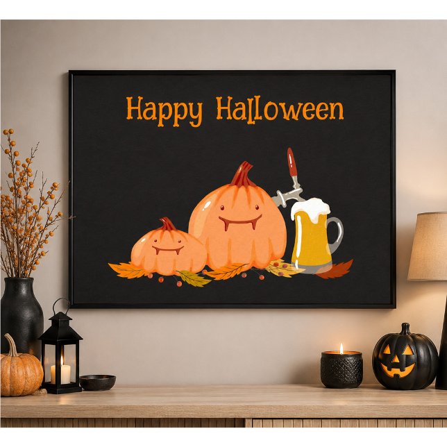 Anpassade Glad Halloween-pumpor & Öl Poster (Skapare uppladdad)