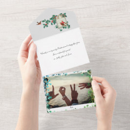Anpassade Glad jul Chic Rustik Vintage Ephemera