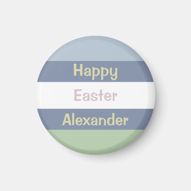 Anpassade Glad påsk Text Beverage Coaster Magnet (Framsidan)