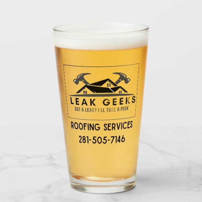 Anpassade Glass Kopp - Lägg till Logotyp/händelsem (Framsida fylld)