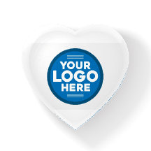 Anpassade Glass Paperweight Business Logotyp
