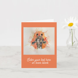 Anpassade Gobsmacking Giraffe Hälsning Card Kort