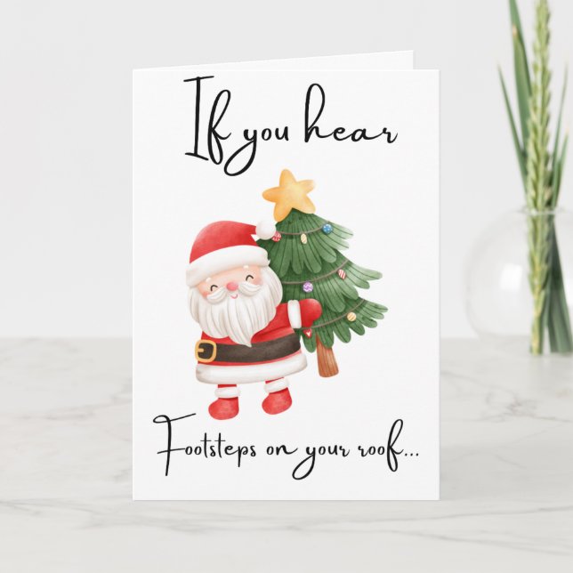 Anpassade God Jul Santa-citat för vänner  Helgkort (Framsida)
