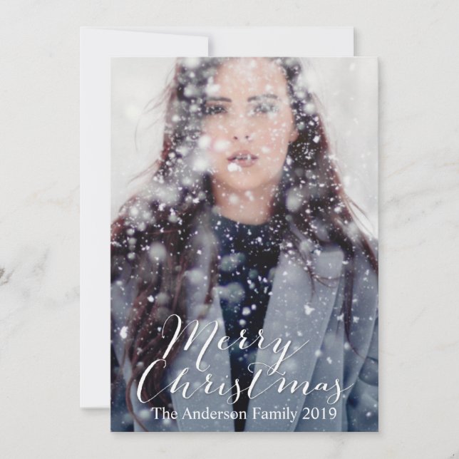 Anpassade God jul Typografi Julkort (Framsida)