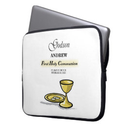 Anpassade, Godson First Communion Chalice Laptop Fodral