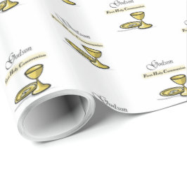 Anpassade, Godson First Communion Chalice Presentpapper