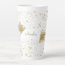 Anpassade Golden Gnistra Latte Mugg