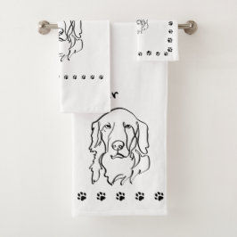 Anpassade Golden Retriever Line Art