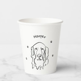 Anpassade Golden Retriever Line Art