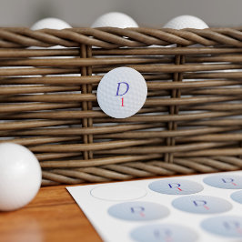 Anpassade golfbollsetiketter med monogram klistermärke
