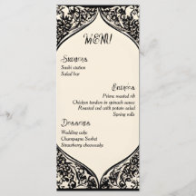 Anpassade Gothic Bröllop Menu