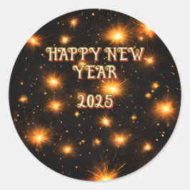 Anpassade Gott nytt år Round Stickers Runt Klistermärke