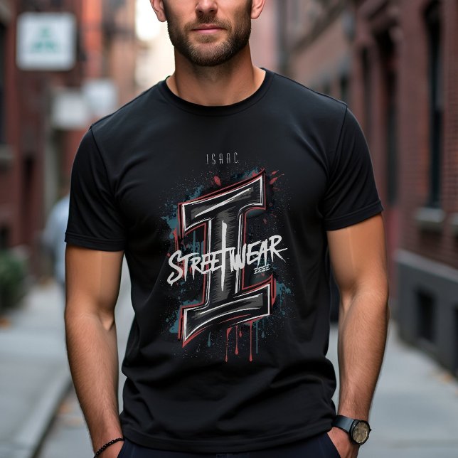 Anpassade Graffiti "I" Urban Street Stil T Shirt (Skapare uppladdad)