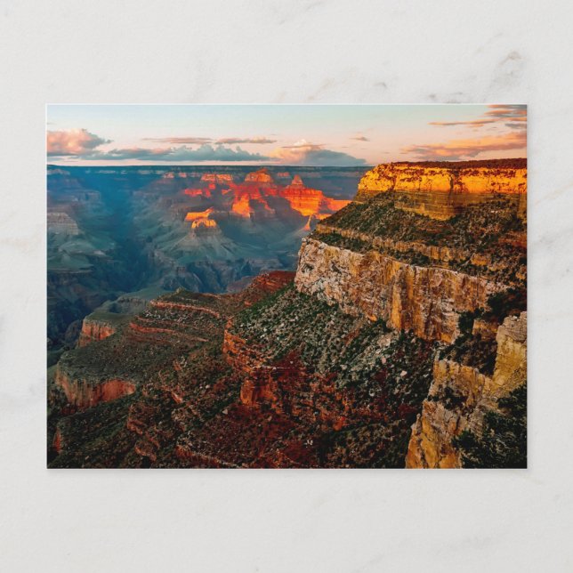 Anpassade Grand Canyon Arizona vid Sunset Vykort (Framsida)