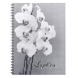 Anpassade Graphic Orchid Polka dots Mönster Anteckningsbok
