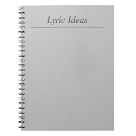 Anpassade Grått Lyric Ideas Notebook Anteckningsbok