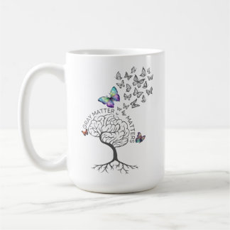 Anpassade Grått Matter (Livets träd) Kaffemugg