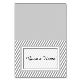 Anpassade Grått Namn-monteringskort Bordsnummer