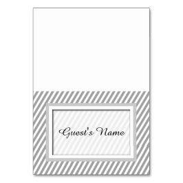 Anpassade Grått Namn-monteringskort Bordsnummer