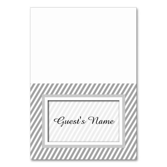 Anpassade Grått Namn-monteringskort Bordsnummer (Framsidan)