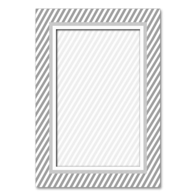 Anpassade Grått-stripe-Bordsnummer Bordsnummer (Framsidan)