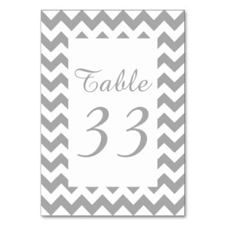 Anpassade Grått Zigzag numrerat Bordsnummer