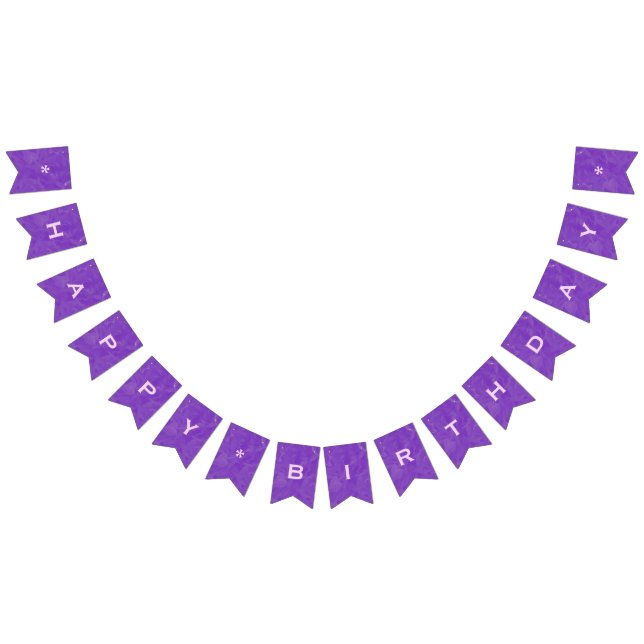 Anpassade Grattis på födelsedagen Lila Party Vimplar (Alla)