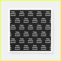 Anpassade Grattis på födelsedagen | Svartvitt