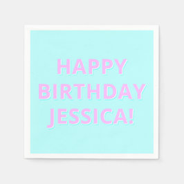 Anpassade Grattis på födelsedagen till valfritt Na Pappersservett