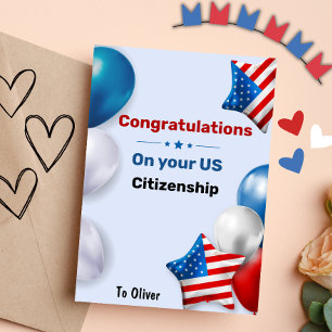 Anpassade Grattisar för ditt amerikanska medborgar Kort