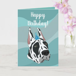 Anpassade Great dane födelsedag Kort