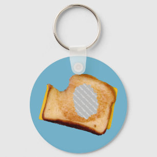 Anpassade Grilled Cheese Sandwich Nyckelring