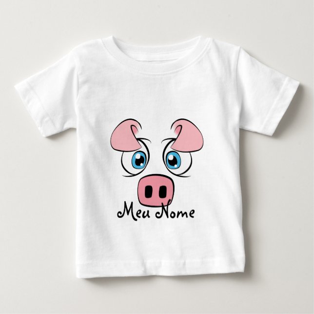 Anpassade Gris Baby Tee Shirt (Framsida)