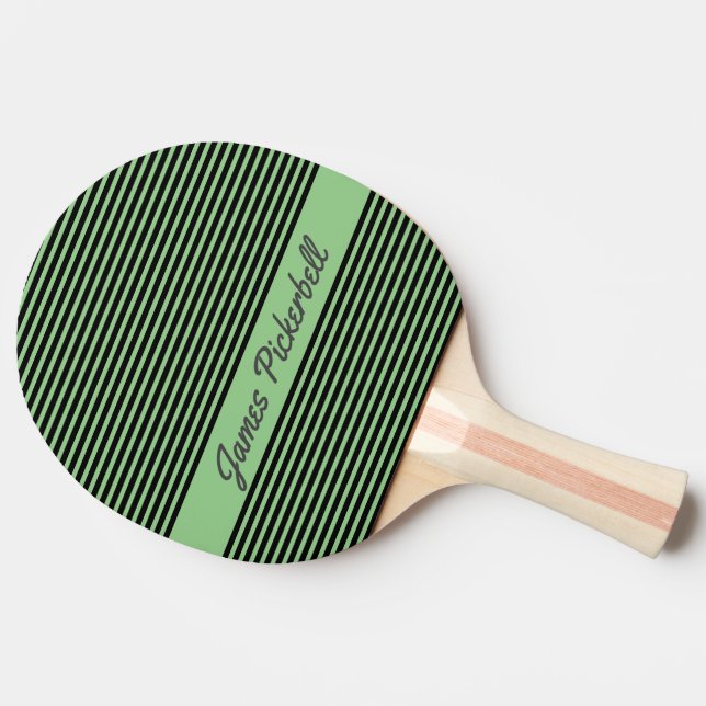 Anpassade Grönt-Black Rand Pingisracket (Sidan)