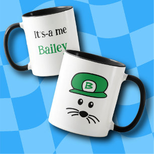 Anpassade Grönt Cap Little Mouse Mugg