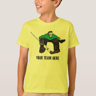 Anpassade grönt hockey goalie boys T T Shirt