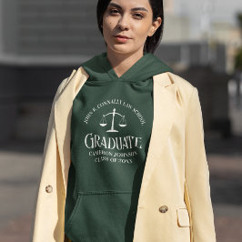 Anpassade Grönt Law School Studenten Hoodie