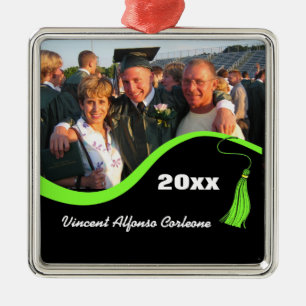 Anpassade Grönt Tassel Studenten Ornament