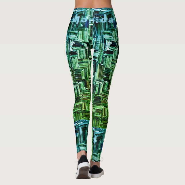 Anpassade Gröntens arbetsgruppsbilagor Leggings (Baksida)