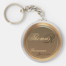 Anpassade Groomsman KeepsakKeychain Nyckelring