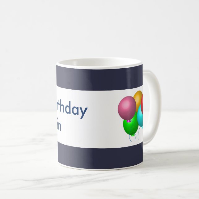 Anpassade grundläggande Grattis på födelsedagen-bu Kaffemugg (Framsida höger)