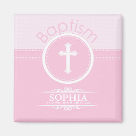 Anpassade, Guds Rosa Flickbarn Magnet