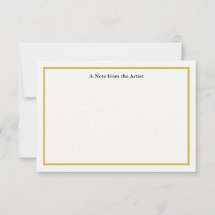 Anpassade Guld Artist Tackkort-kort Tack Kort