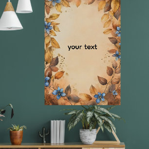 Anpassade gyllene blad är en populär vägg poster
