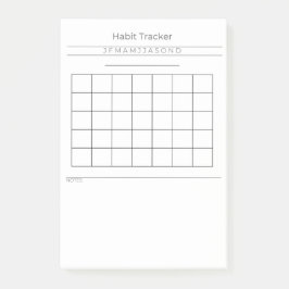Anpassade Habit Tracker Post it Notes Post-it Block